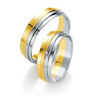 Preview: Breuning Trauringe Weiss-Rotgold 48/07115+ 48/07116