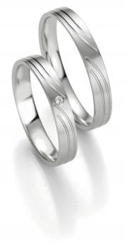 Breuning Trauringe Weissgold 48/07123 + 48/07124