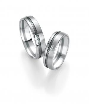 Breuning Trauringe Weissgold 48/071470 + 48/071480