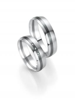 Breuning Trauringe Weissgold 48/07157 + 48/07158