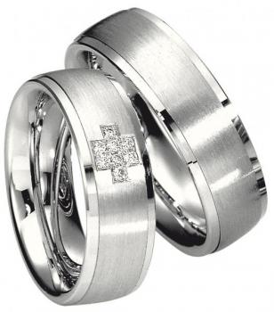 Saint Maurice Trauringe Weissgold 49-81282 + 49-81283