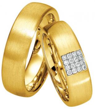 Saint Maurice Trauringe Gelbgold 49-81284G + 49-81285G