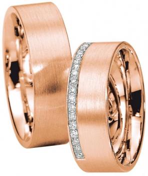 Saint Maurice Trauringe Rotgold 49-81286R + 49-81287R