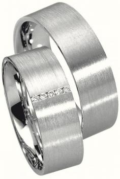 Saint Maurice Trauringe Weissgold 49-81288 + 49-81289