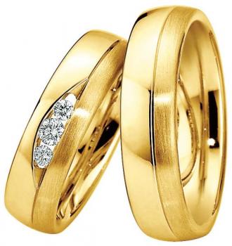 Saint Maurice Trauringe Gelbgold 49-81344G + 49-81345G