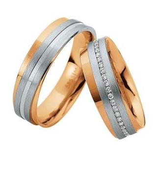 Saint Maurice Trauringe Weiss-Rotgold DR 816340 / HR 816350