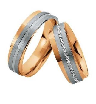 Preview: Saint Maurice Trauringe Weiss-Rotgold DR 816340 / HR 816350