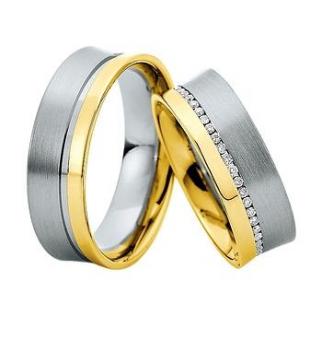 Preview: Saint Maurice Trauringe Weiss-Rotgold DR 816380 / HR 816390