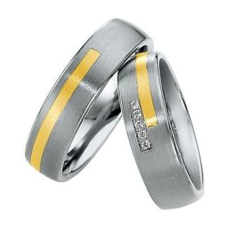 Preview: Saint Maurice Trauringe Weiss-Rotgold 820340 / 820350