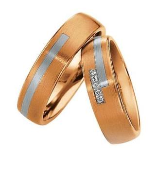 Preview: Saint Maurice Trauringe Weiss-Rotgold 820340 / 820350