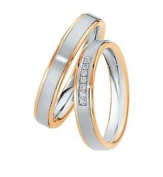 Saint Maurice Trauringe Weiss-Rotgold 820360 / 820370