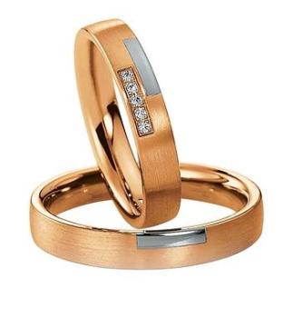 Preview: Saint Maurice Trauringe Weiss-Rotgold 820380 / 820390