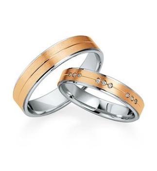 Preview: Saint Maurice Trauringe Weiss-Gelbgold DR 841310 / HR 841320