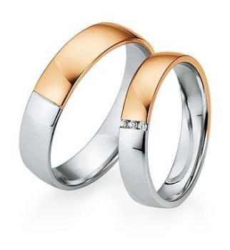 Preview: Saint Maurice Trauringe Weiss-Gelbgold DR 841330 / HR 841340