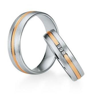 Preview: Saint Maurice Trauringe Weiss-Gelbgold DR 841390 / HR 841400