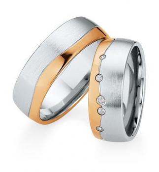 Preview: Saint Maurice Trauringe Weiss-Gelbgold DR 841570 / HR 841580