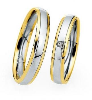 Preview: Saint Maurice Trauringe Weiss-Rotgold 870700 / 870710