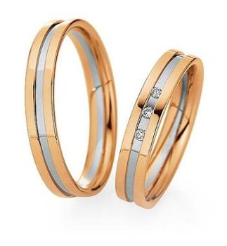 Preview: Saint Maurice Trauringe Weiss-Rotgold 870720 / 870730