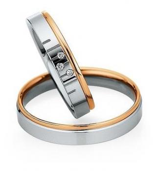 Saint Maurice Trauringe Weiss-Rotgold 870740 / 870750