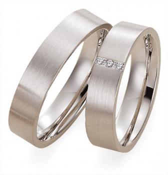Gettmann Trauringe Weissgold 8004.50 + 8004.50