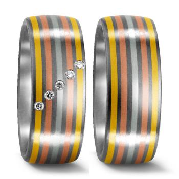 Titan Factory Trauringe 51011/001/005/7P30 + 50970/001/000/7P30