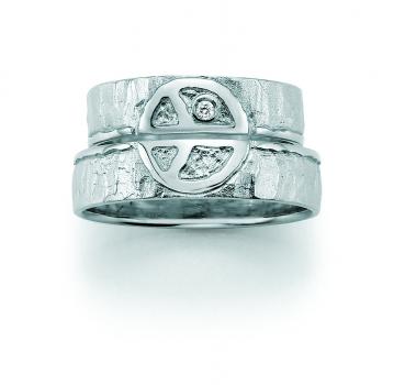 Preview: Nowotny-Collection Ruesch Trauringe Weissgold 66/51030-053 + 66/51040-053