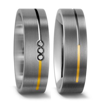 Titan Factory Trauringe 51107/001/006/7201 + 50892/001/000/7201