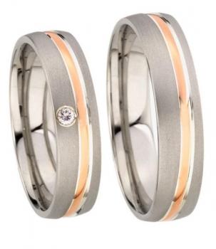 Kühnel Trauringe Weiss-Rotgold 513200-6750