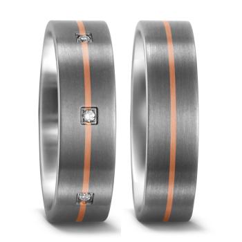 Titan Factory Trauringe 51660/001/004/7203 + 51674/001/000/7203