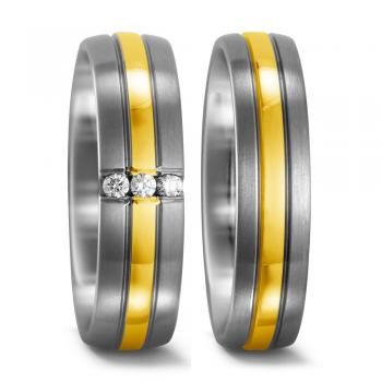 Titan Factory Trauringe 51684/001/006/7201 + 51683/001/000/7201