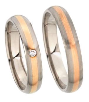 Kühnel Trauringe Weiss-Rotgold 517218-6740