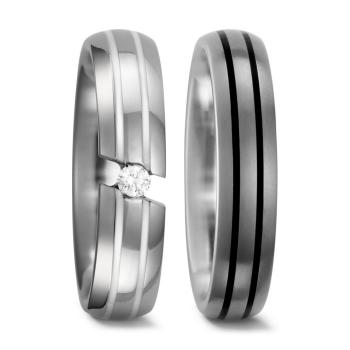 Titan Factory Trauringe 51839/000/575/2002 + 51840/001/570/2000