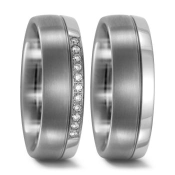 Titan Factory Trauringe 51904/001/011/2000 + 51905/001/000/2000