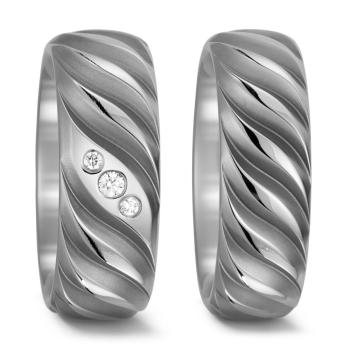 Titan Factory Trauringe 52491/001/006/2000 + 52491/001/000/2000