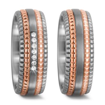 Titan Factory Trauringe 52501/001/007/7203 + 52501/001/000/7203