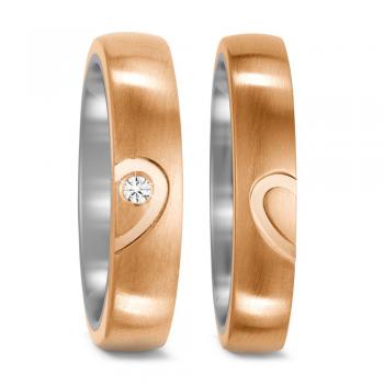 Titan Factory Trauringe 52529/001/003/G233 + 52529/001/000/G233