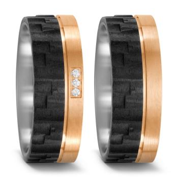 Titan Factory Trauringe 52536/001/003/G263 + 52536/001/003/G263