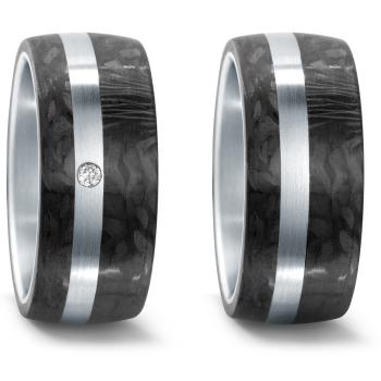 TeNo Trauringe Carbon 59657/003/000/1060 + 59657/003/002/1060