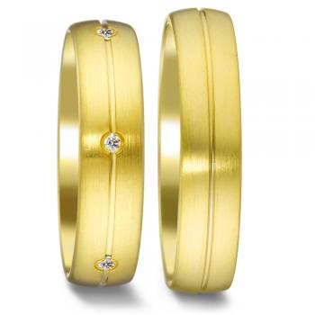 Weidner Trauringe Gelbgold 62402 + 72402