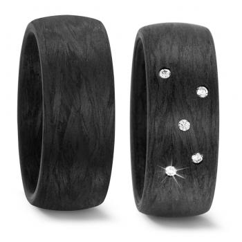 Titan Factory Trauringe Carbon 59284-002-005-N000 + 59289-002-000-N000