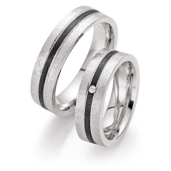 Bayer Trauringe Carbon 60 05511 /060 + 61 05511 /060