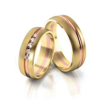 Preview: Stelmach Trauringe Weiss-Gelbgold 157