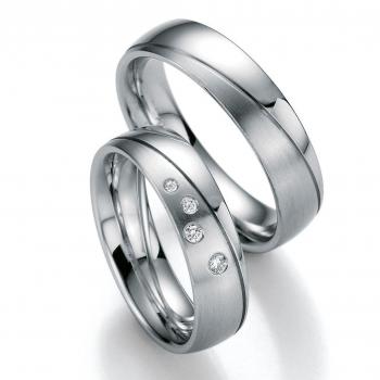 Nowotny-Collection Ruesch Trauringe Weissgold 66/20790-055 +66/20800-055