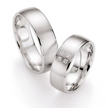 Nowotny-Collection Ruesch Trauringe Weissgold 66/05030-065 + 66/05030-065