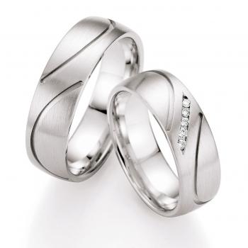 Nowotny-Collection Ruesch Trauringe Weissgold 66/05110-065 + 66/05110-065