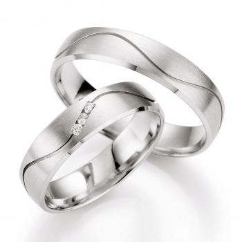 Nowotny-Collection Ruesch Trauringe Weissgold 66/05190-050 + 66/05190-050