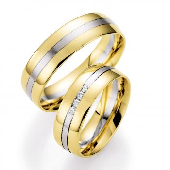 Nowotny-Collection Ruesch Trauringe Weiss-Gelbgold 66/07000-065 + 66/07000-065