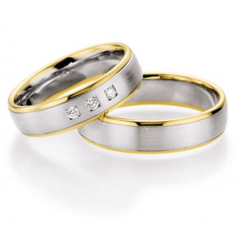 Nowotny-Collection Ruesch Trauringe Weiss-Gelbgold 66/07030-055 +66/07030-055