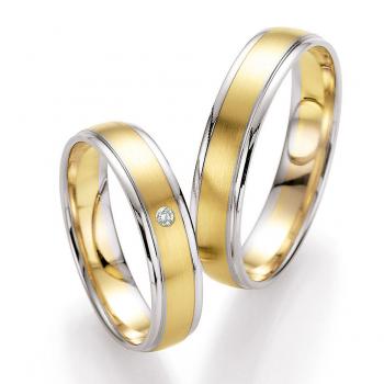 Nowotny-Collection Ruesch Trauringe Weiss-Gelbgold 66/07240-045 + 66/07240-045