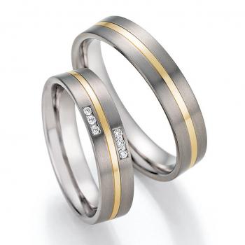 Nowotny-Collection Ruesch Trauringe Titan 78/10050-050 + 78/10060-050